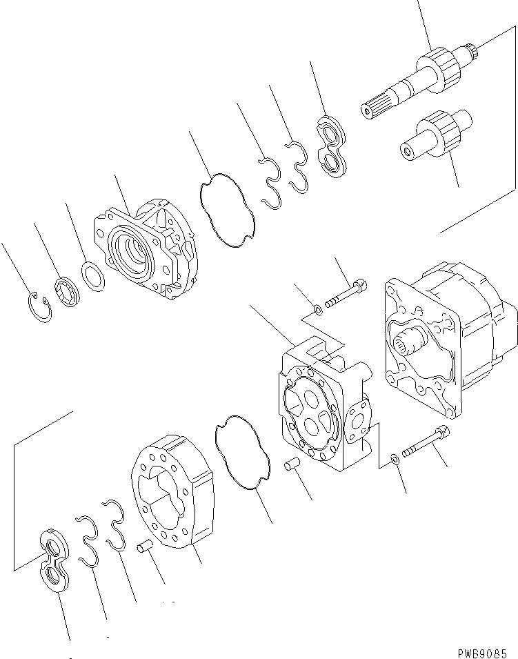 PUMP ASS'Y,(SAR140+100) 705-52-40290 KOMATSU
