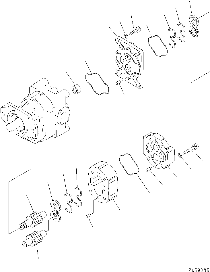 PUMP ASS'Y,(SAR100) 705-22-40170 KOMATSU