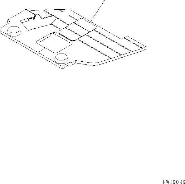 Коврик пола 22U-54-13631 KOMATSU