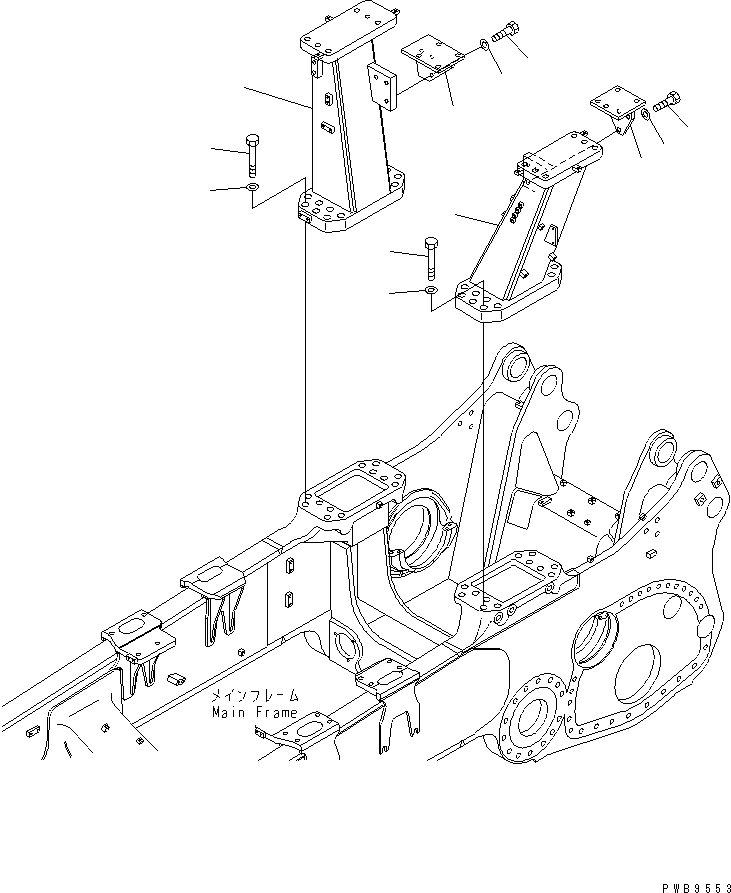 Кронштейн левый 195-54-68161 KOMATSU