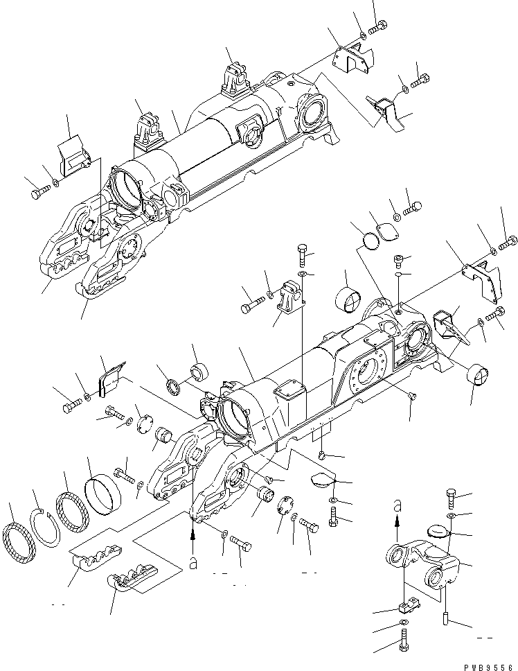 Крышка левая 195-30-64142 KOMATSU