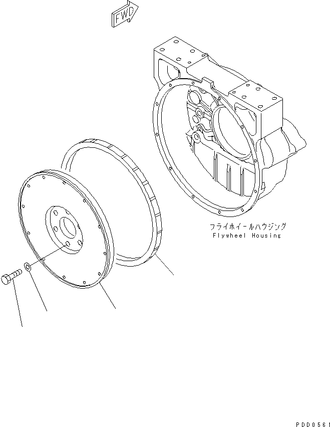 FLYWHEEL ASS'Y 6151-32-1600 KOMATSU