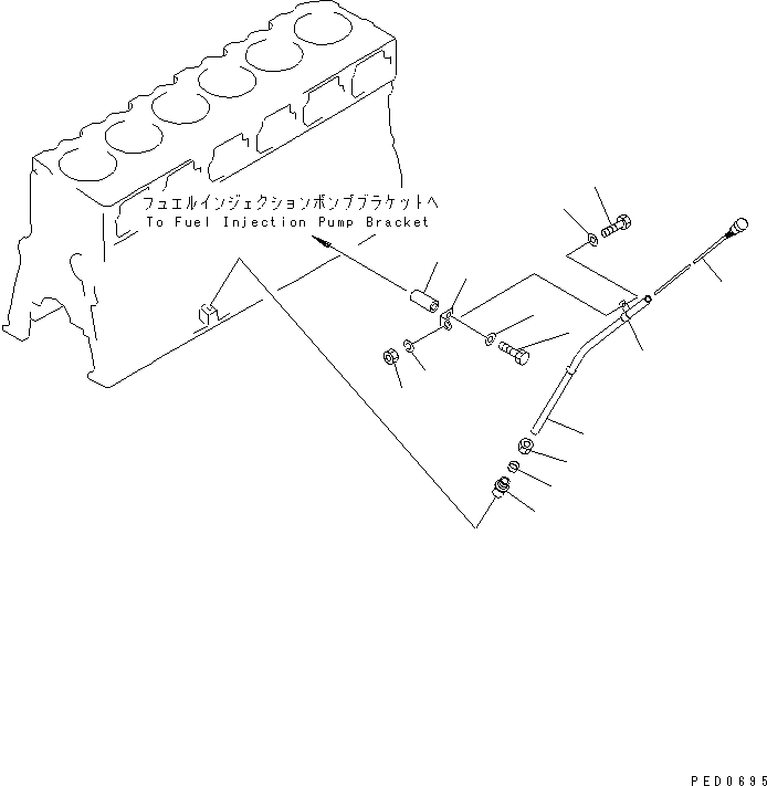 GUIDE,OIL GAUGE 6162-25-7790 KOMATSU