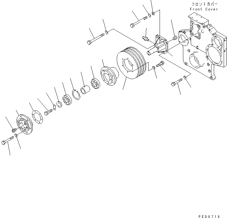 FAN PULLEY ASS'Y 6162-65-5100 KOMATSU