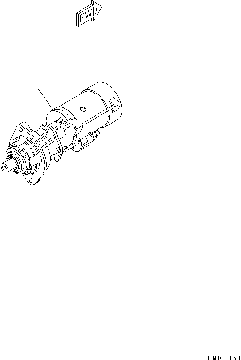 STARTING MOTOR ASS'Y,(4.5KW) (SEE FIG.A621P-02A5) (600-863-4510) KOMATSU