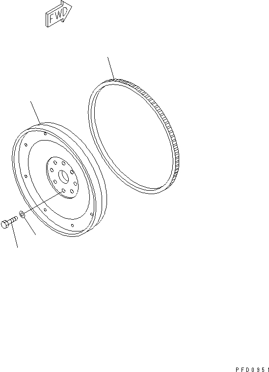 FLYWHEEL ASS'Y 6732-31-4800 KOMATSU