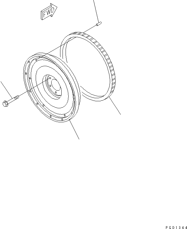 FLYWHEEL ASS'Y 6210-32-1700 KOMATSU