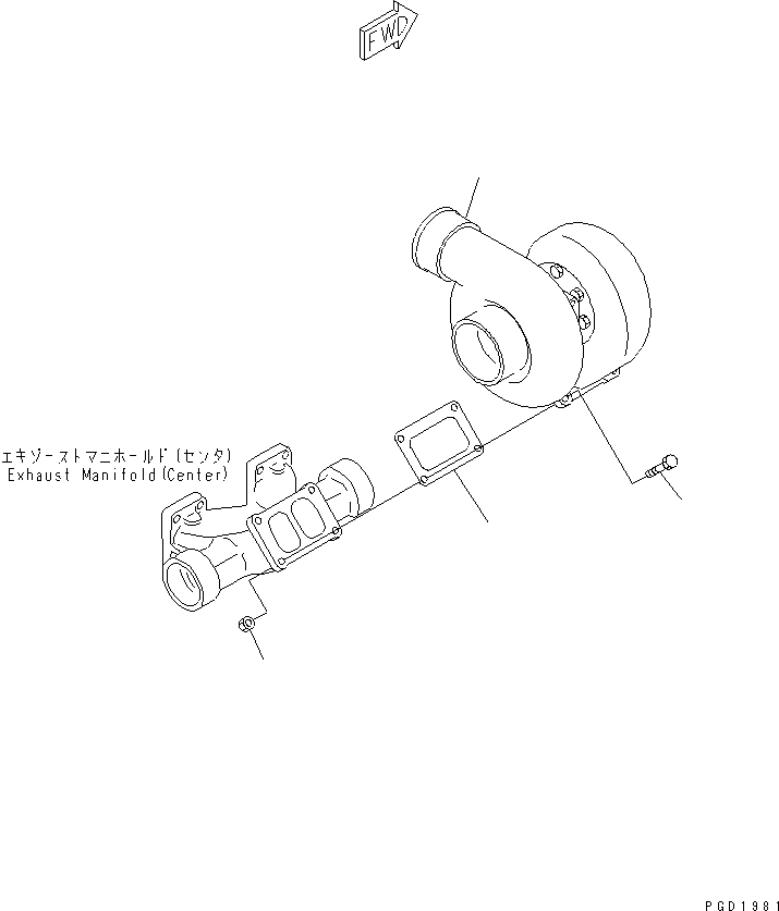 TURBOCHARGER ASS'Y,(SEE FIG.A1530-B4E8A) (6505-52-5470) KOMATSU
