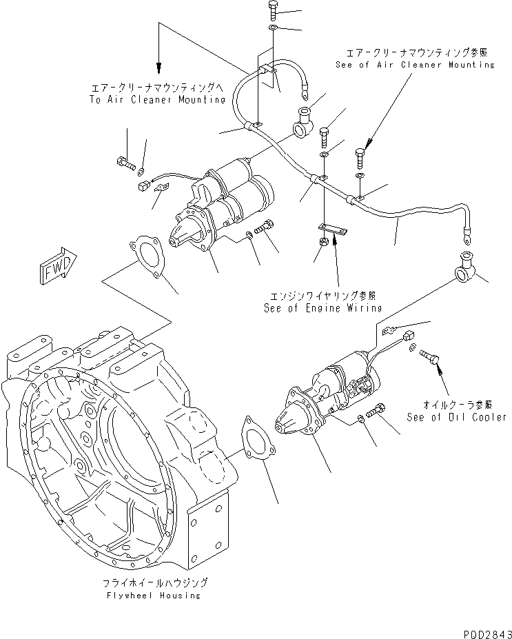 STARTING MOTOR ASS'Y,(7.5KW) (SEE FIG.A6210-G6C9) (600-813-7142) KOMATSU