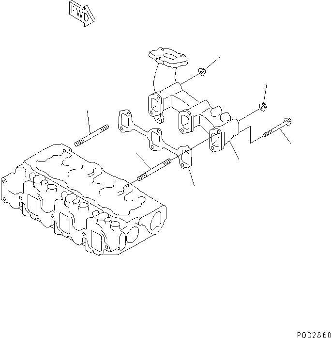 MANIFOLD,EXHAUST YM129139-13110 KOMATSU