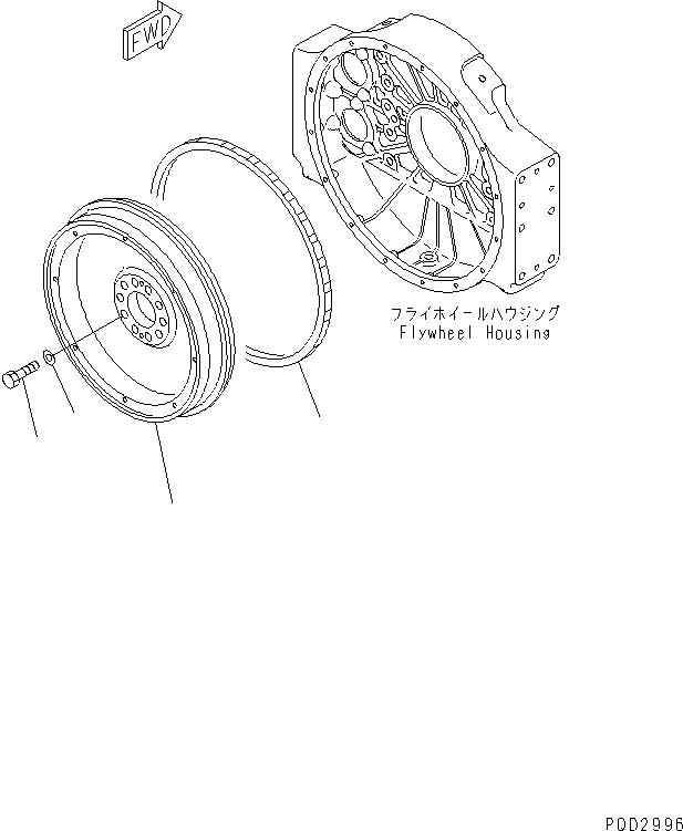 FLYWHEEL ASS'Y 6215-31-4100 KOMATSU