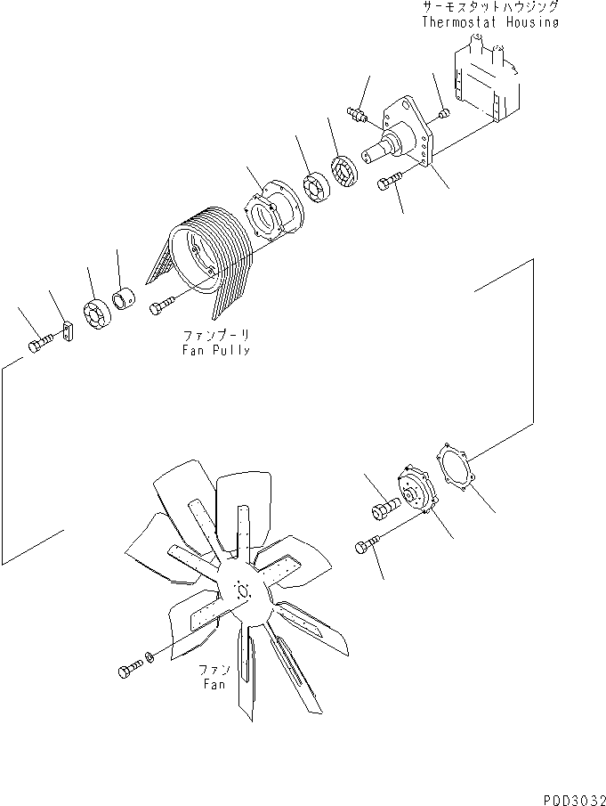 FAN PULLEY ASS'Y 6215-61-3100 KOMATSU