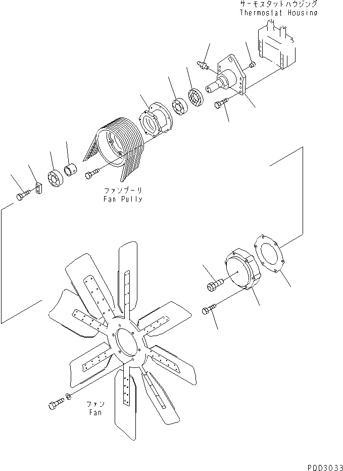FAN PULLEY ASS'Y 6215-61-4100 KOMATSU