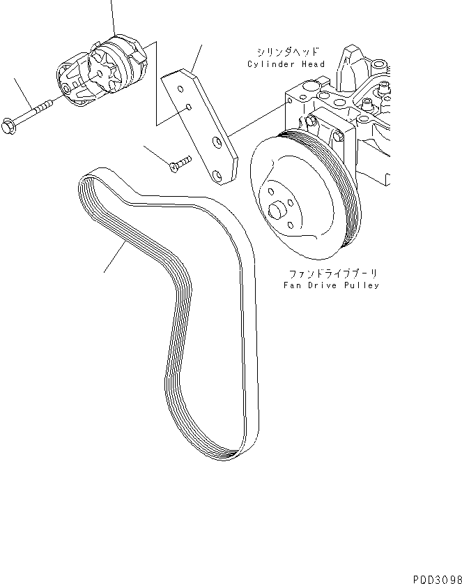TENSIONER,BELT 6732-61-4610 KOMATSU