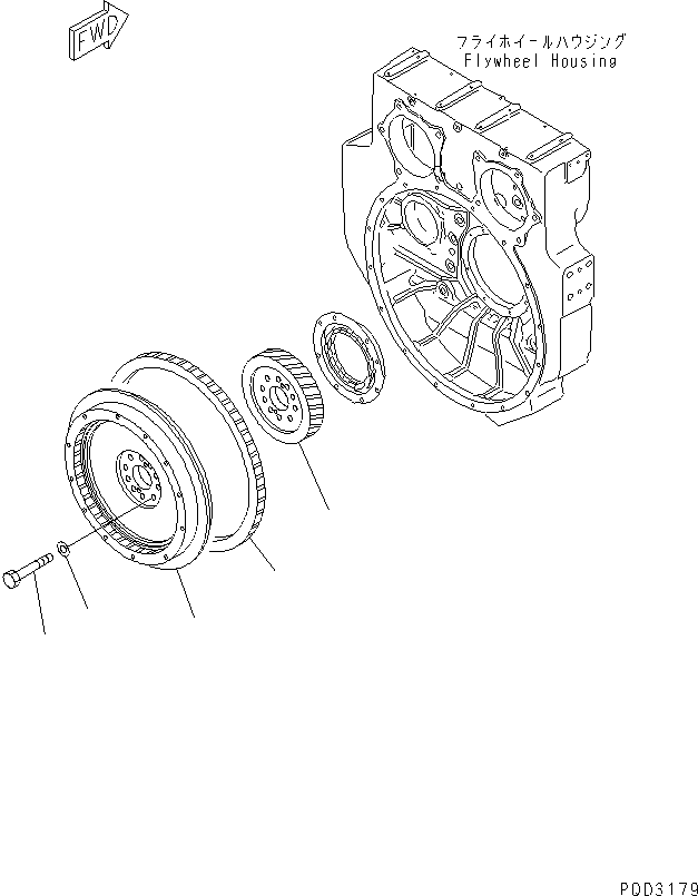 FLYWHEEL ASS'Y 6162-33-1903 KOMATSU