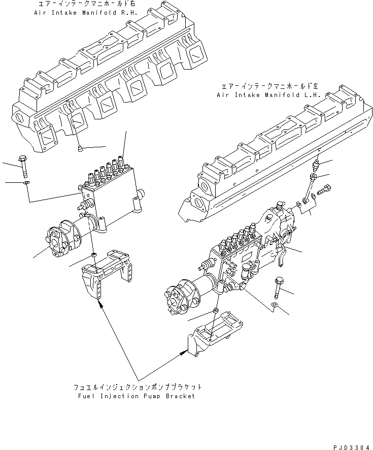 INJECTION PUMP ASS'Y,L.H. 6215-71-3350 KOMATSU