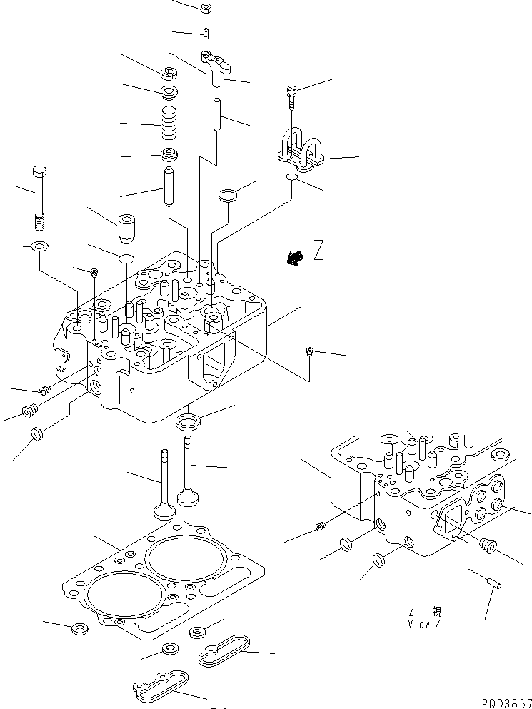 CYLINDER HEAD ASS'Y,WITH VALVE 6712-11-1010 KOMATSU