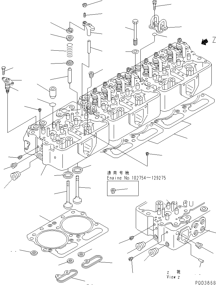 CYLINDER HEAD A.,WITH VALVE 6710-11-1013 KOMATSU