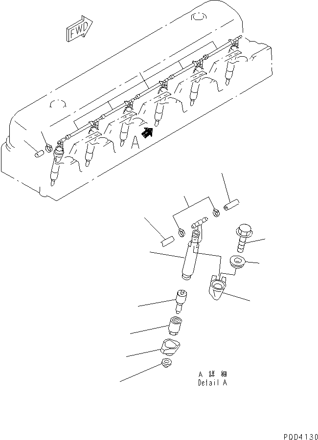 NOZZLE HOLDER ASS'Y,(SEE FIG.A4210-B2B5) (6222-13-3500) KOMATSU