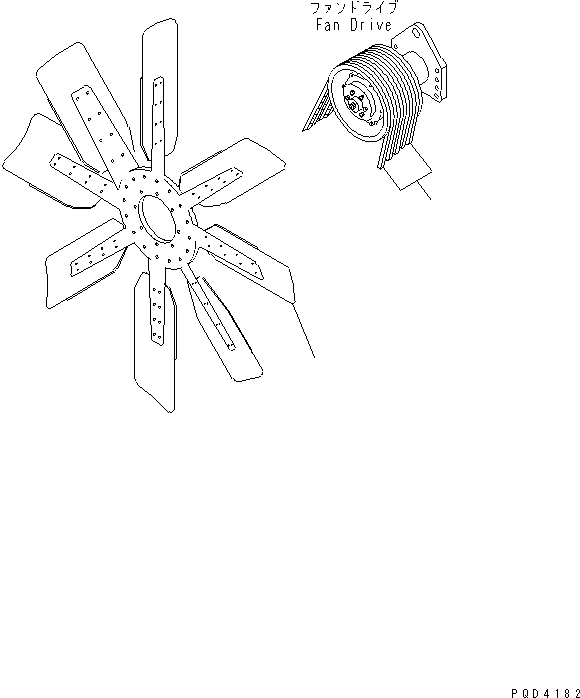 FAN,COOLING 600-643-1681 KOMATSU