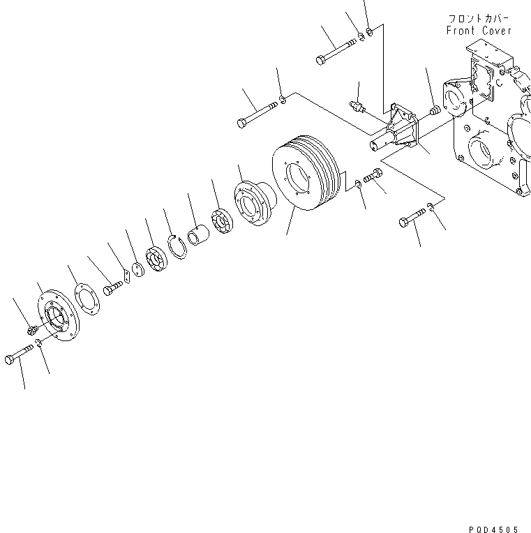 FAN PULLEY ASS'Y 6162-63-3203 KOMATSU