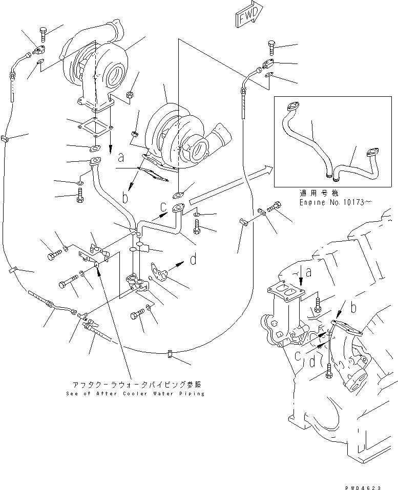 TURBOCHARGER ASS'Y,L.H. (SEE FIG.A1530-C8A1) (6502-30-8032) KOMATSU