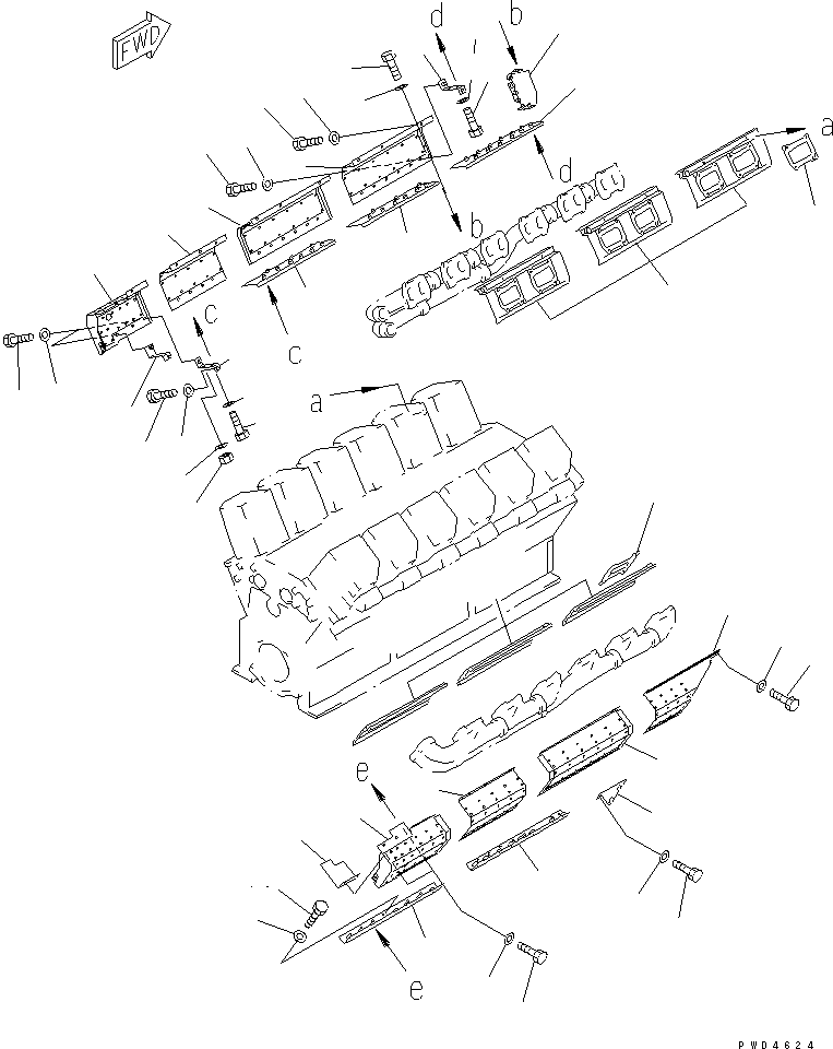 Крышка левая 6166-11-9171 KOMATSU