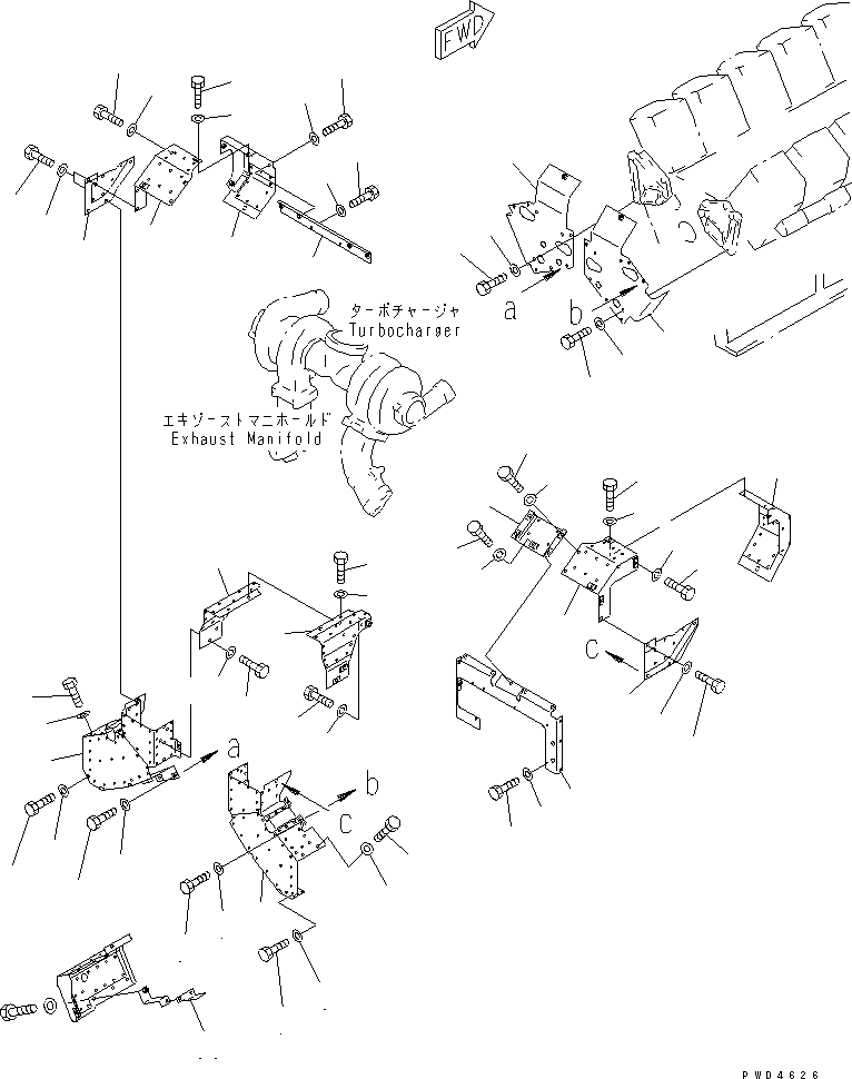 Крышка правая 6166-11-9672 KOMATSU