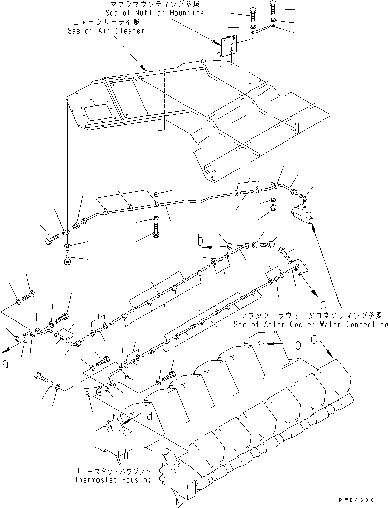 Трубка левая 6166-11-6880 KOMATSU