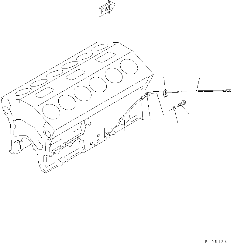 GUIDE,OIL GAUGE 6215-21-7430 KOMATSU