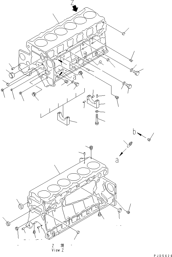 Блок цилиндров в сборе \0\6211-21-1103 KOMATSU