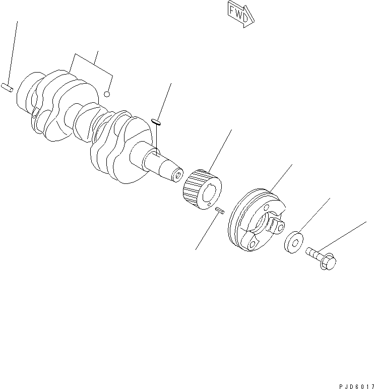 Шкив YM119233-21650 KOMATSU