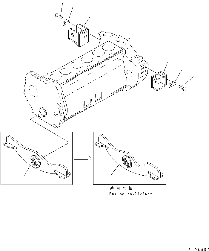 SUPPORT,FRONT 6128-21-3712 KOMATSU