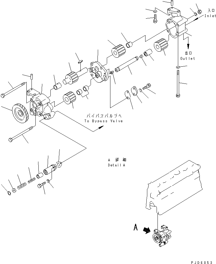 Масляный насос в сборе \0\6128-52-1012 KOMATSU
