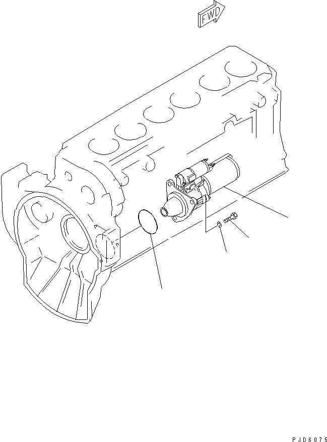 STARTING MOTOR ASS'Y,(11KW) (SEE FIG.545A) (600-813-4811) KOMATSU