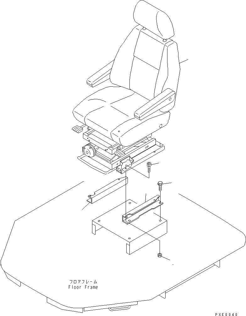 OPERATOR'S SEAT A. 417-57-21020 KOMATSU