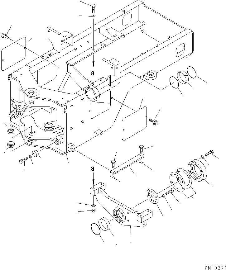 SUPPORT,REAR 417-46-27110 KOMATSU
