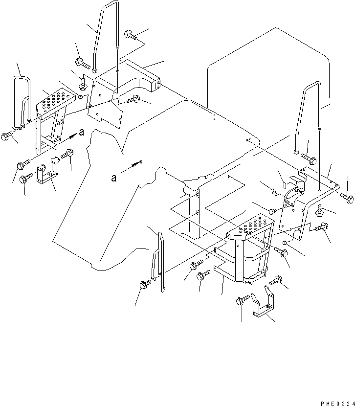 HANDRAIL,L.H. 416-54-25110 KOMATSU