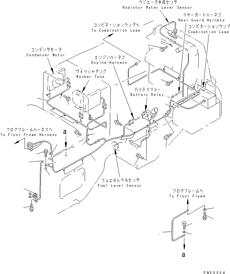 WIRING HARNESS,REAR FRAME 421-06-22110 KOMATSU