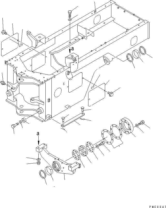 Задняя рама 418-46-22130 KOMATSU