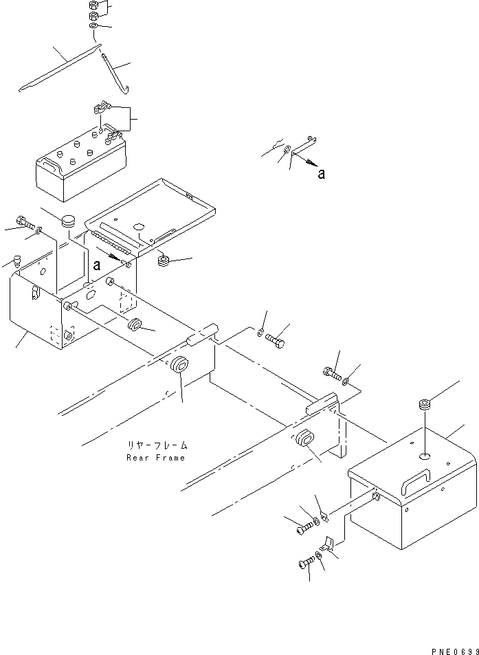 BOX,BATTERY, R.H. 419-06-24150 KOMATSU