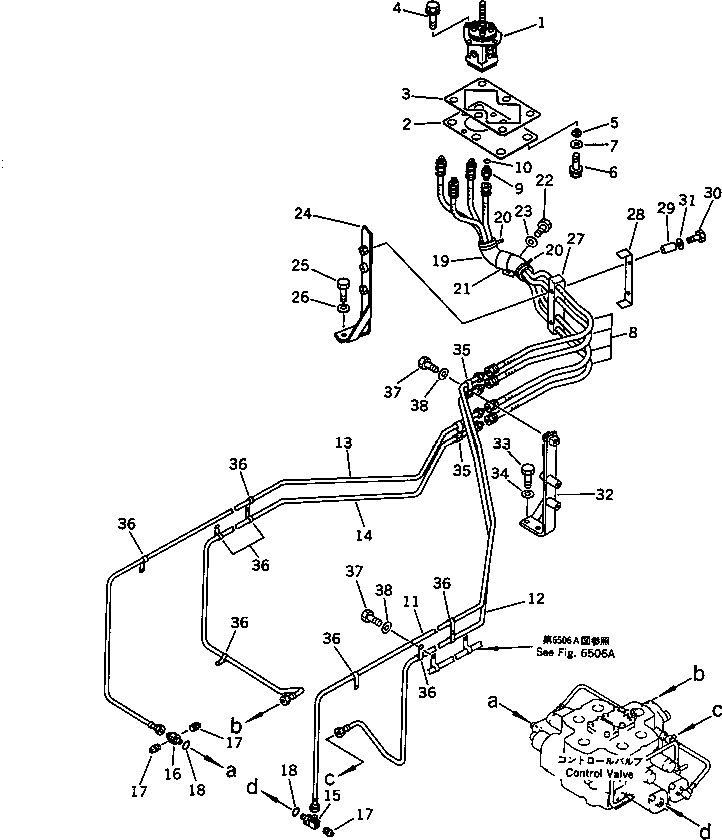 PLATE,(FOR JOY STICK STEERING) 426-S33-1580 KOMATSU