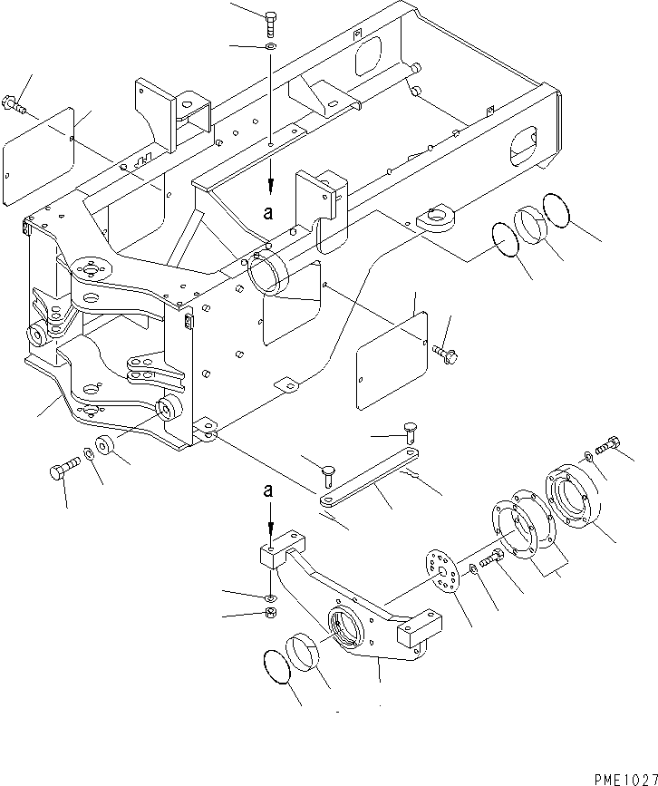 Задняя рама 416-46-22230 KOMATSU
