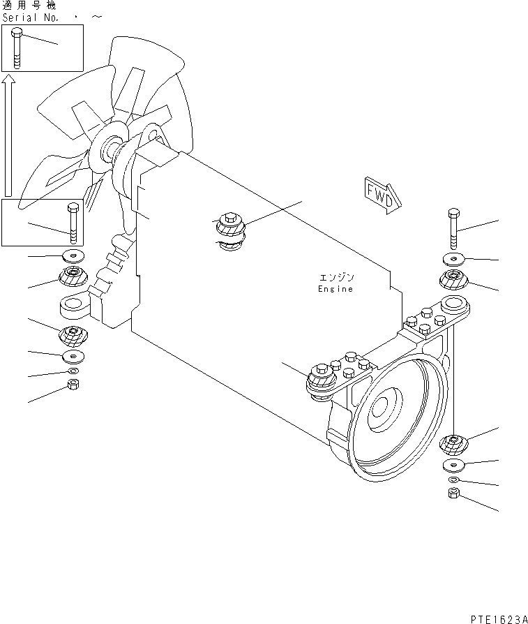 BOLT,REAR 01011-31830 KOMATSU