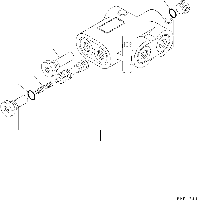 VALVE ASS'Y,PRIORITY 23S-60-45500 KOMATSU