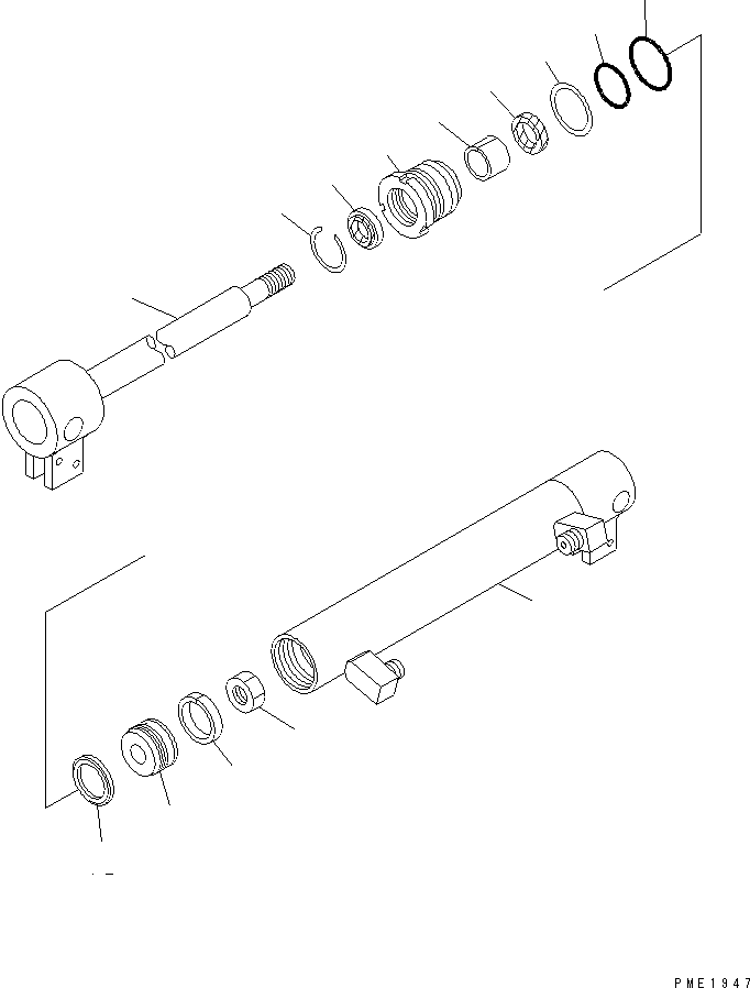 CYLINDER ASS'Y,LOCK (FINAL COATING) 23S-63-08090 KOMATSU
