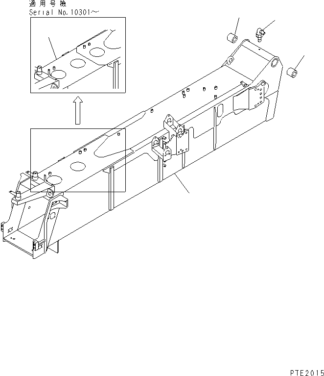 BOOM,BASE 22T-70-21110 KOMATSU