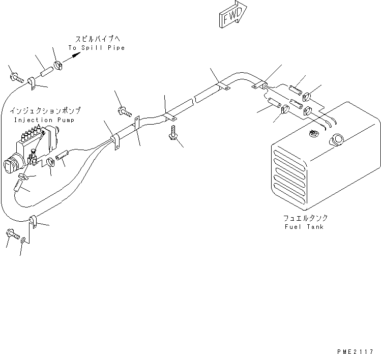 Шланг 07288-21033 KOMATSU