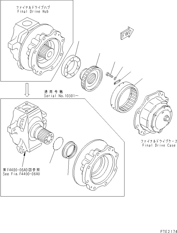 Зубчатый венец 22T-22-22110 KOMATSU