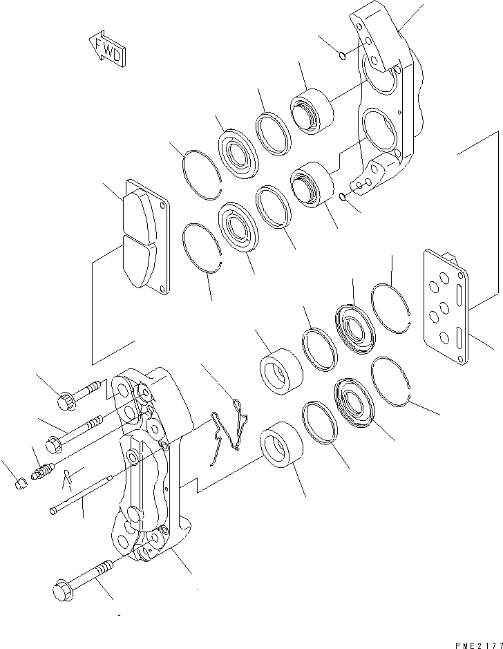 CALIPER ASS'Y,FRONT, R.H. 22T-22-13930 KOMATSU